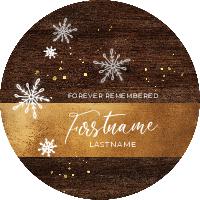Holiday - Rustic Snowflakes - Name Only