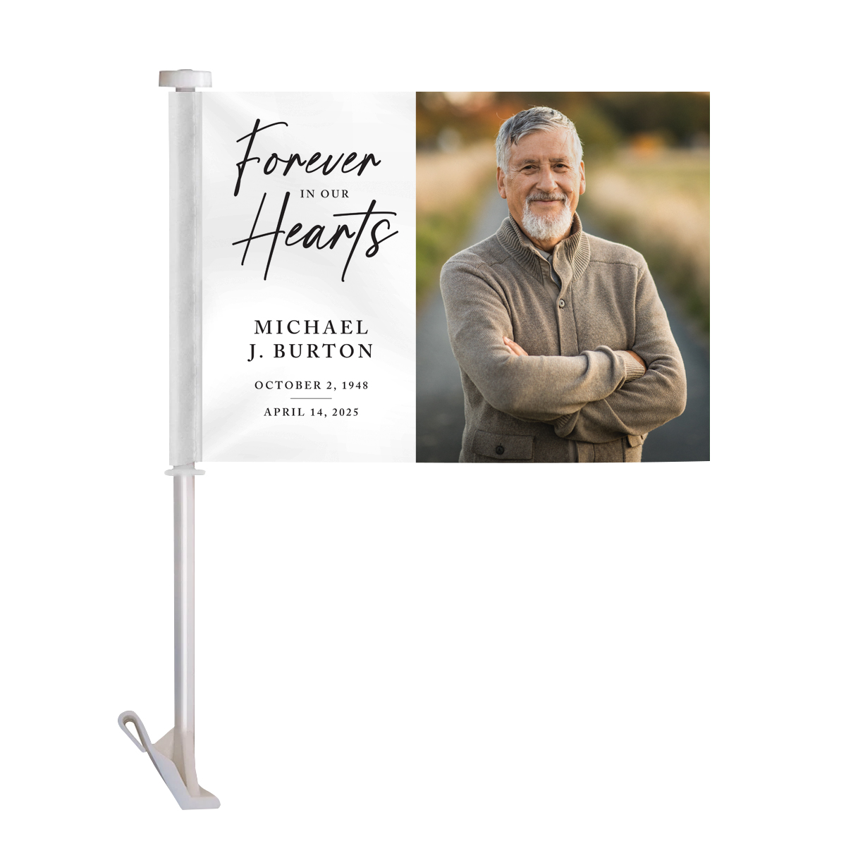 Final Journey Car Flag – Personalized Funeral Tribute Flag 5