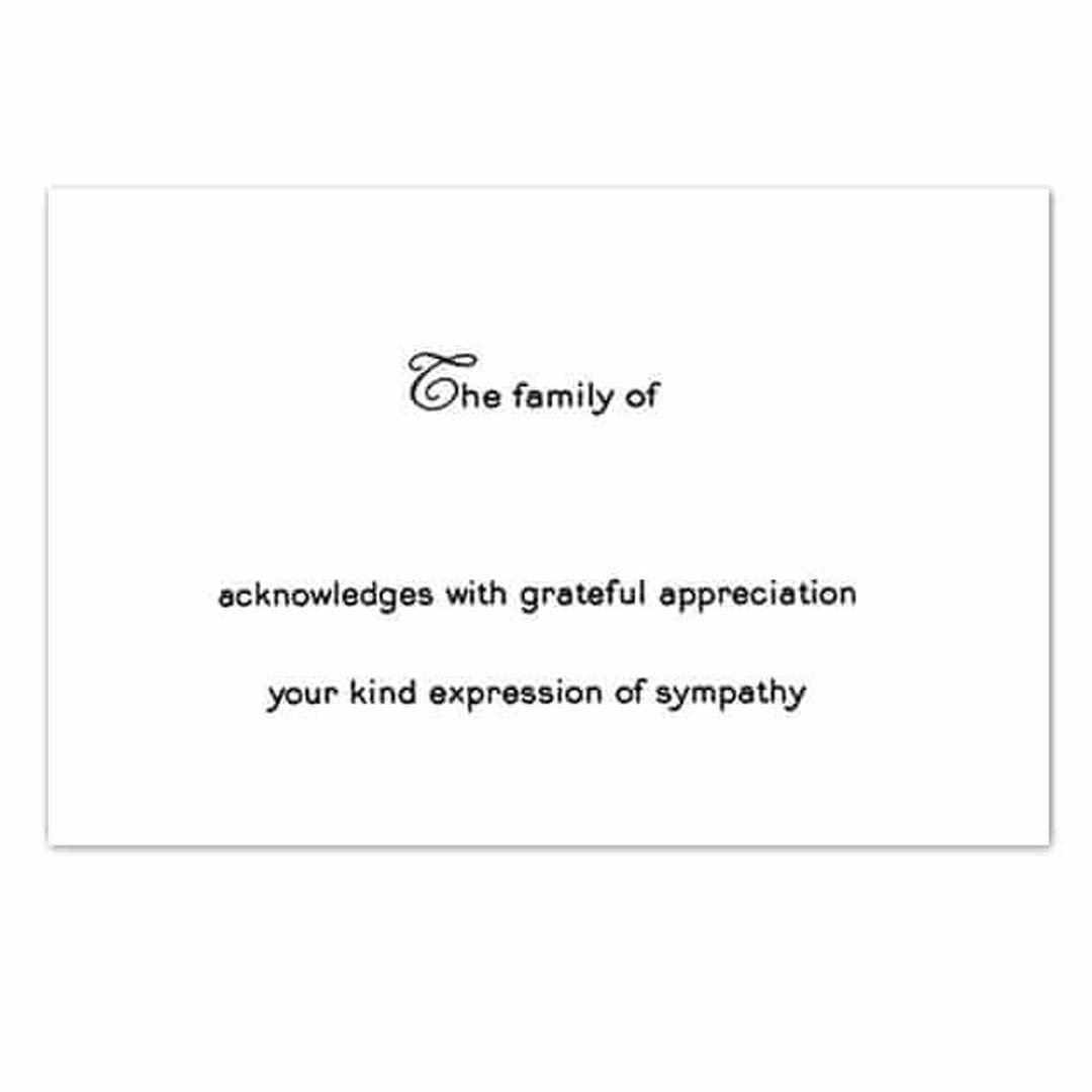 102 Acks - Formal Acks - Thermographic Raised Lettering