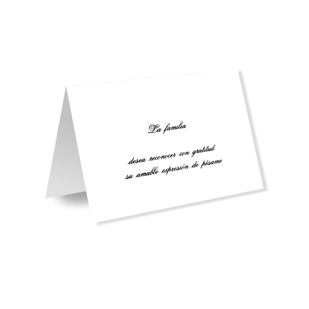 102S Acks (Spanish) - Formal Acks - Thermographic Raised Lettering