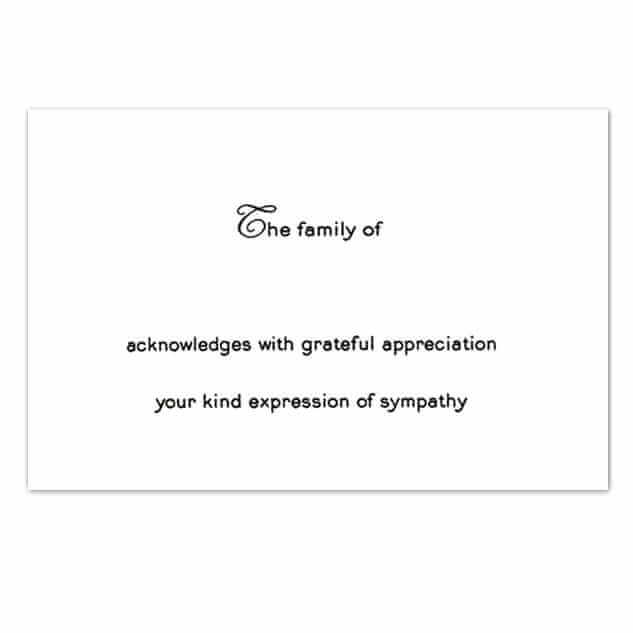 102 Acks - Formal Acks - Thermographic Raised Lettering