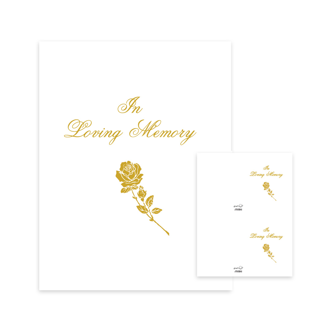 Gold Rose Memorial Folders