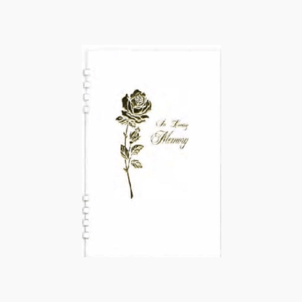 Gold Rose 8-Ring Register Book Gold Rose 8-Ring Register Book