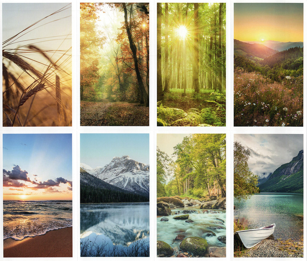Nature Scenes 8-Up Prayer Cards