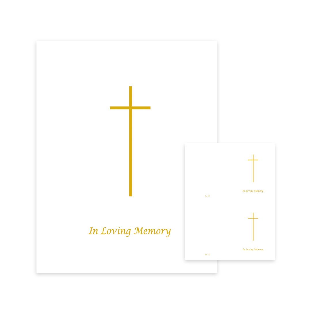 Gold Cross Memorial Folders Gold Cross Memorial Folders