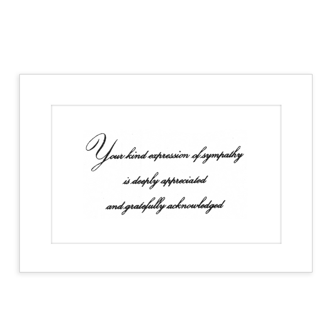 231 Acks - Formal Panel Acknowledgements, Black Ink