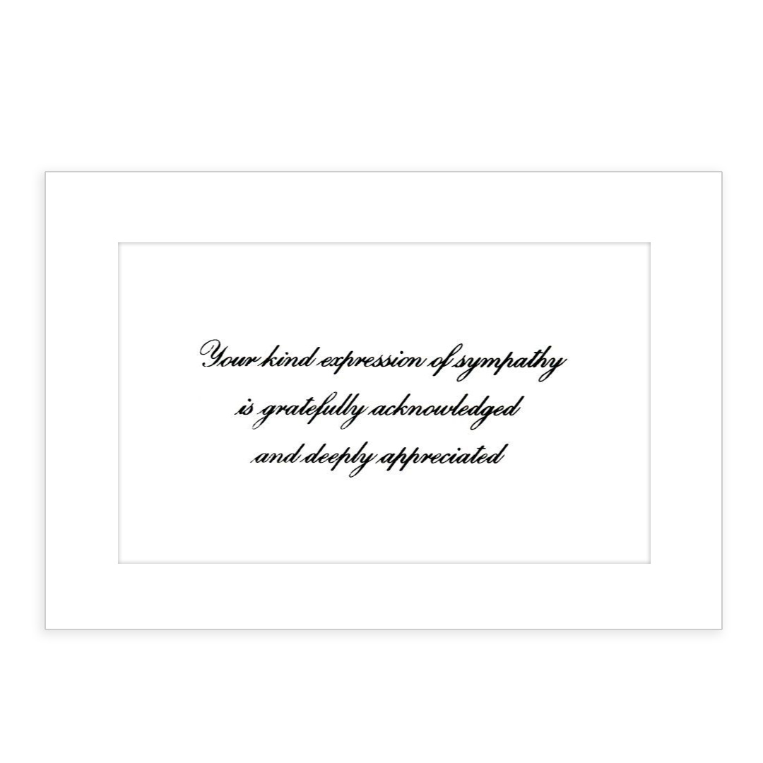 244 Acks - Formal Panel Acknowledgements, Black Ink