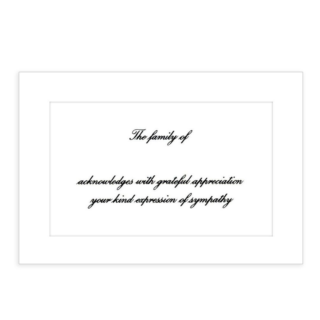 245 Acks - Formal Panel Acknowledgments, Black Ink