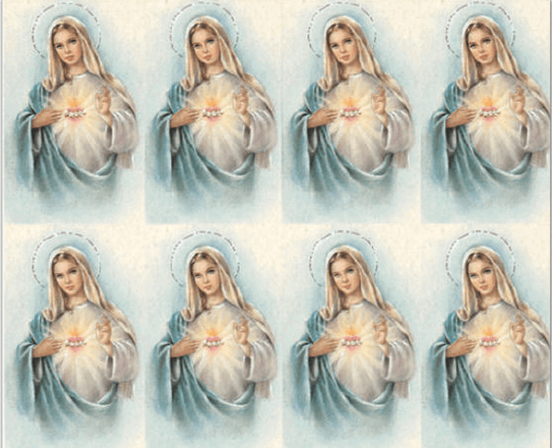 Immaculate Heart of Mary 8-up Prayer Cards