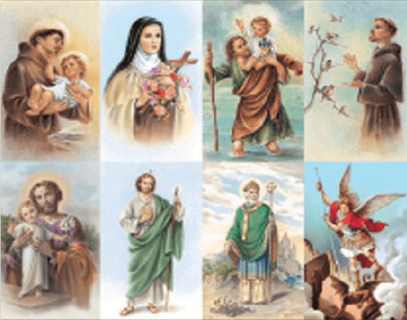 All Saints 8-up Prayer Cards All Saints 8-up Prayer Cards