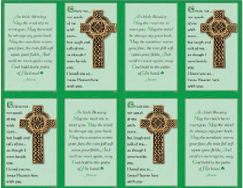 Celtic 8-up Prayer Cards Celtic 8-up Prayer Cards