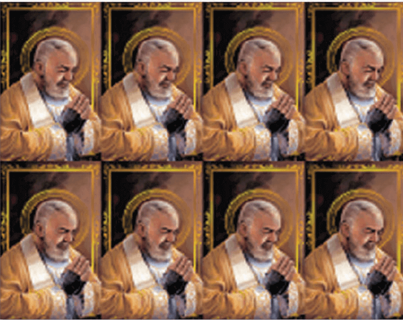 Padre Pio 3 - 8-up Prayer Cards