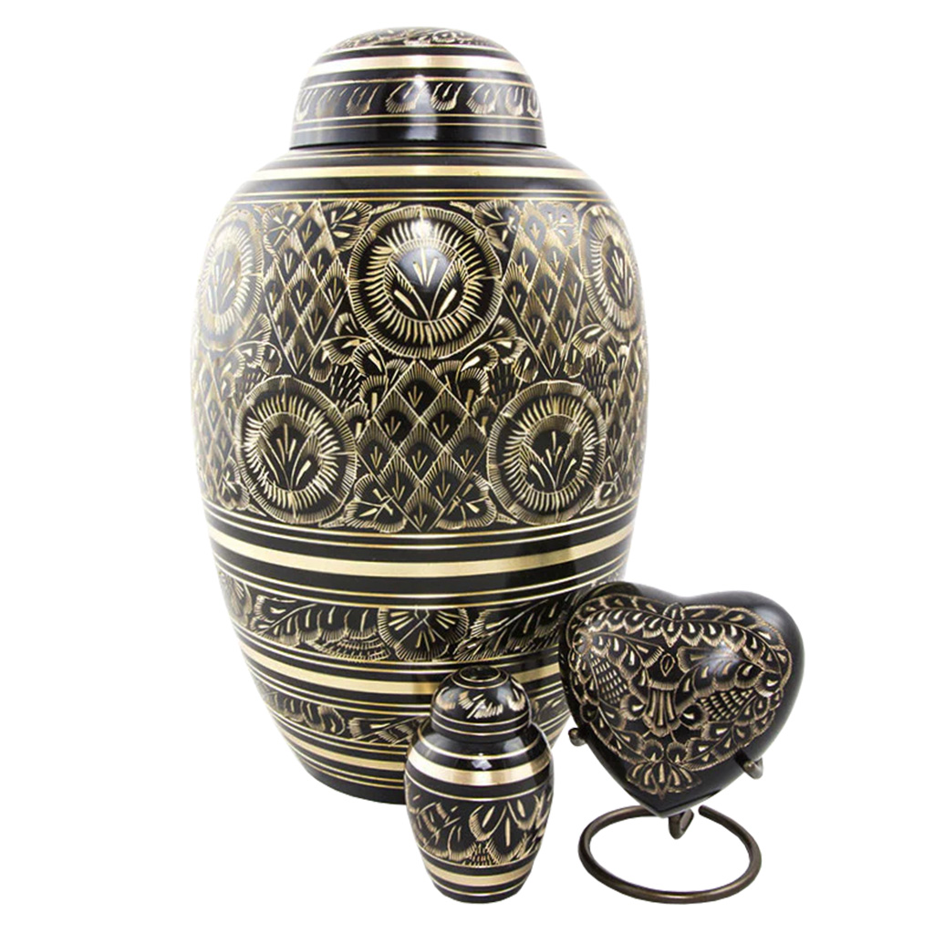 Radiance Black Lacquered Bronze Urn