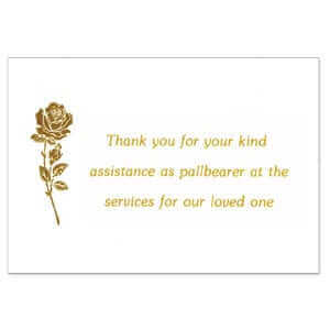 Pallbearer Cards - Casket Bearer Cards