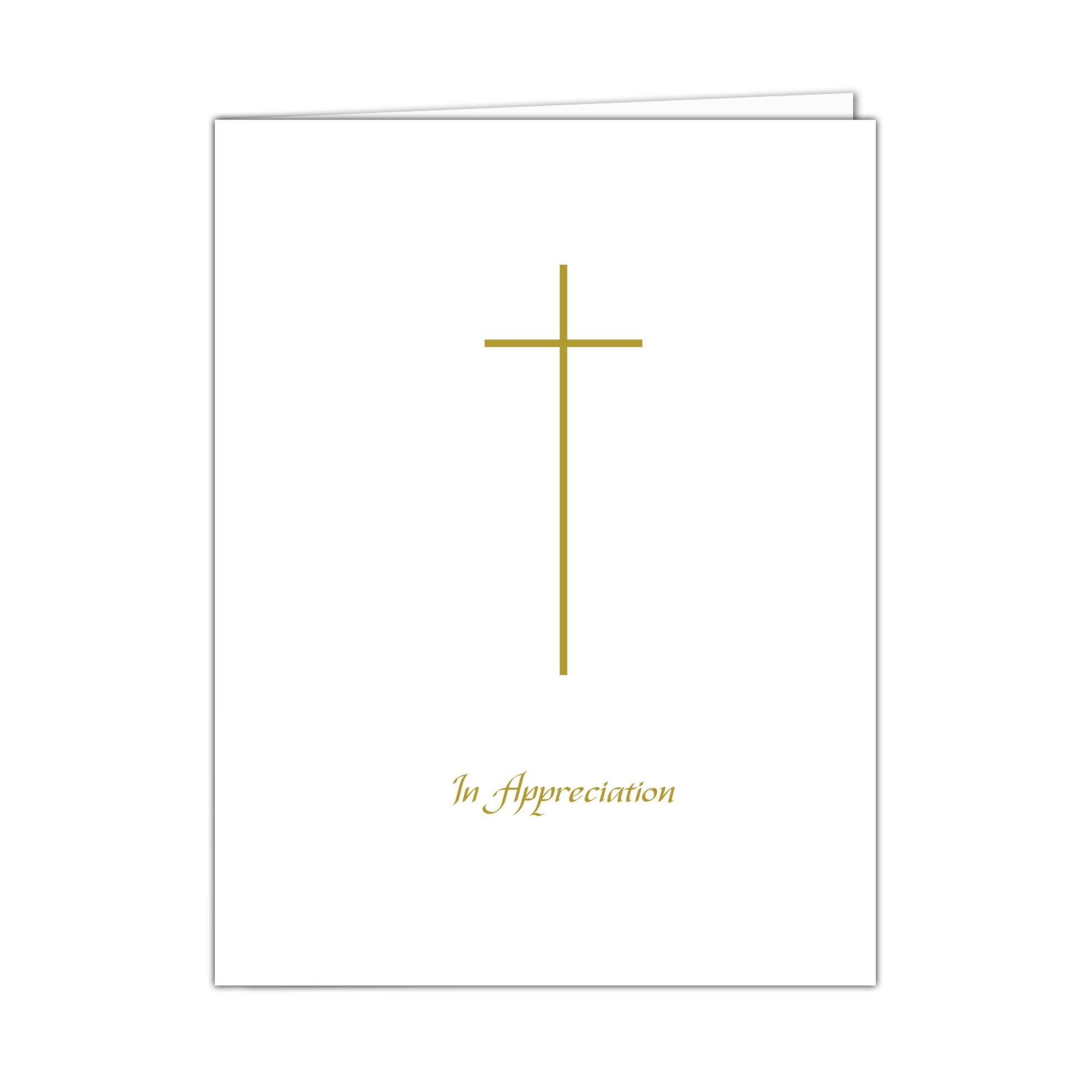 279 Acks - Gold Cross Acknowledgment