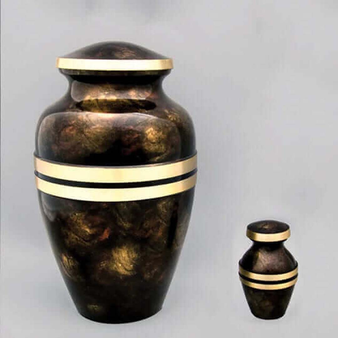 Autumn Brass Urn