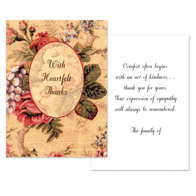 Rose Tapestry Acknowledgment