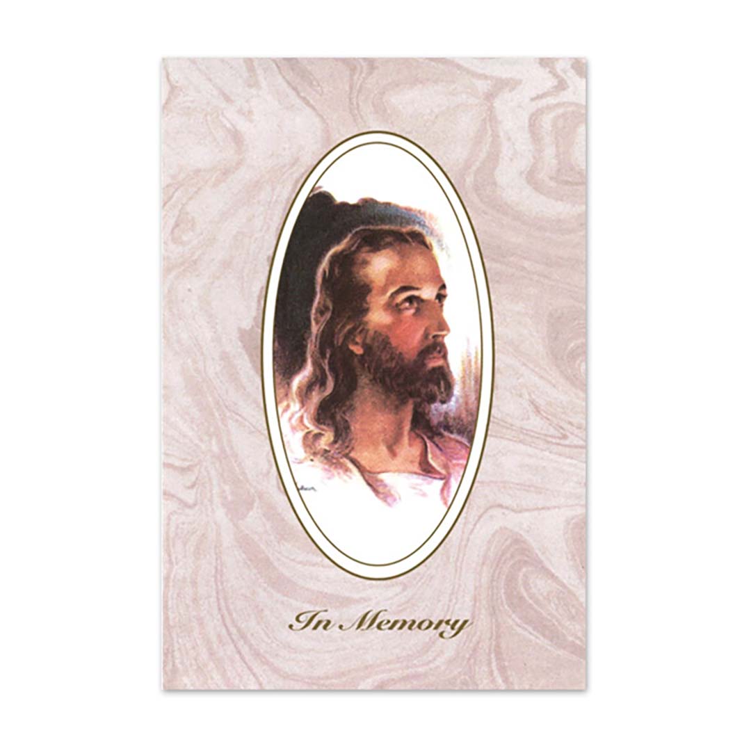 Head of Christ Oval Mid-Size Memorial Folders