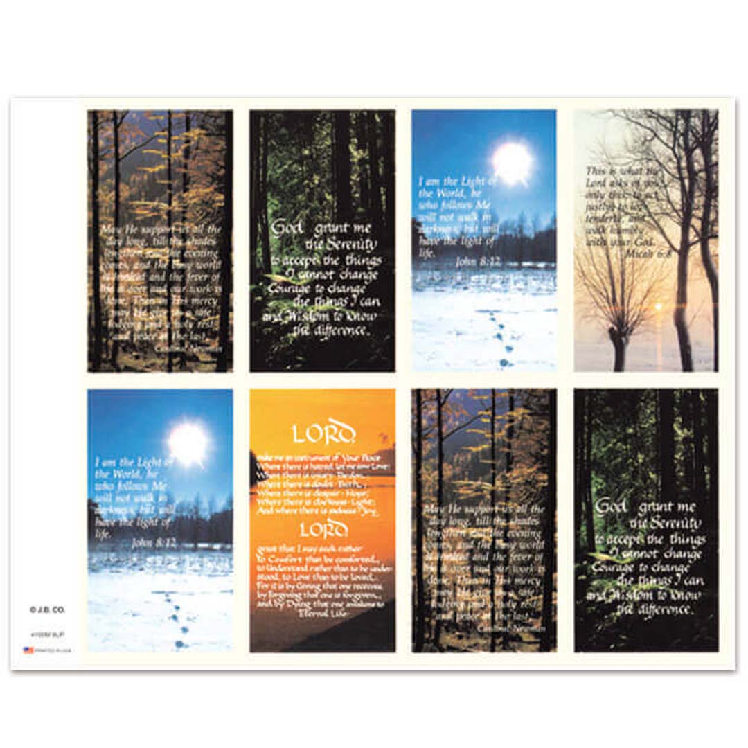 Nature Scenes 8-up Prayer Cards