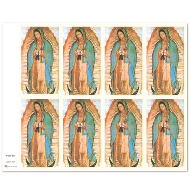 Our Lady of Guadalupe 8-up Prayer Cards