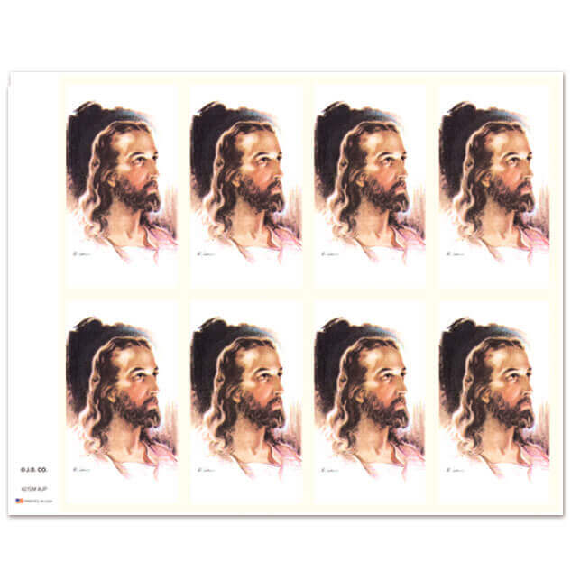 Head of Christ (Sallman) 8-up Prayer Cards