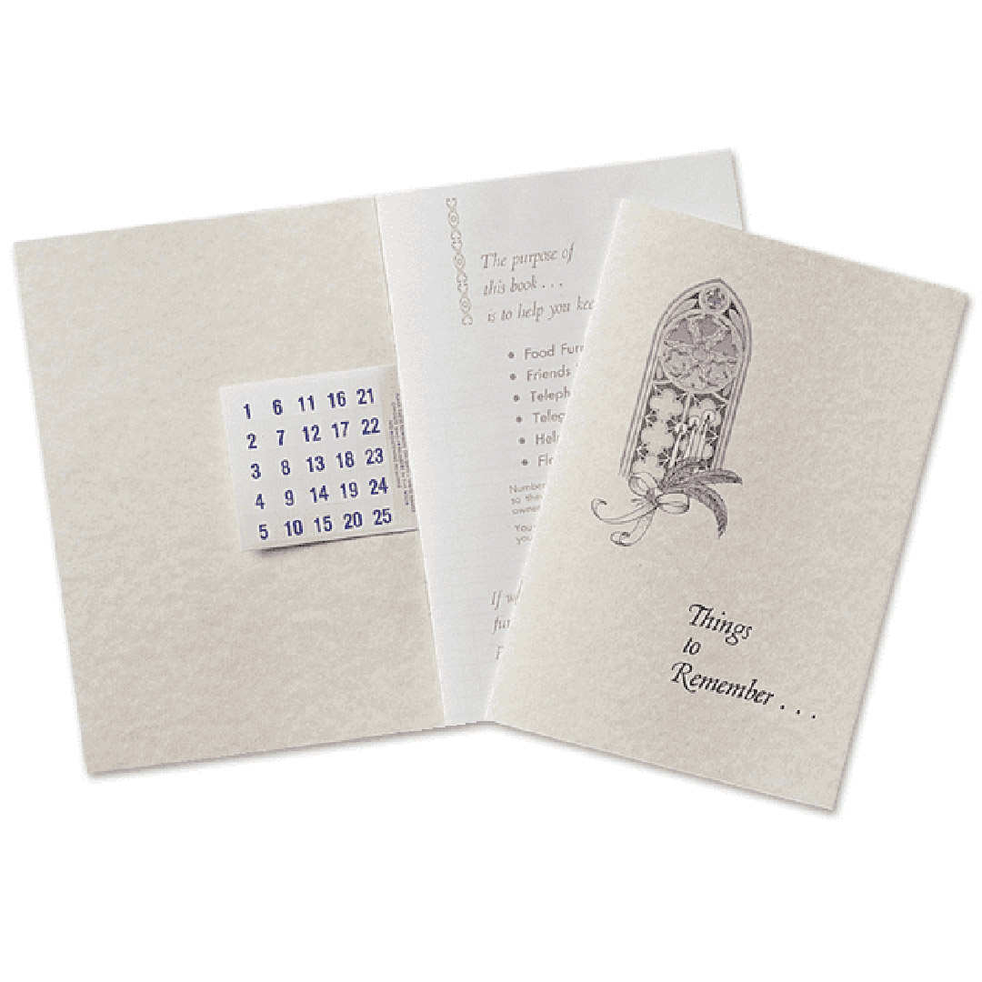 Things to Remember - First Call Book, Church Window Things to Remember - First Call Book, Church Window