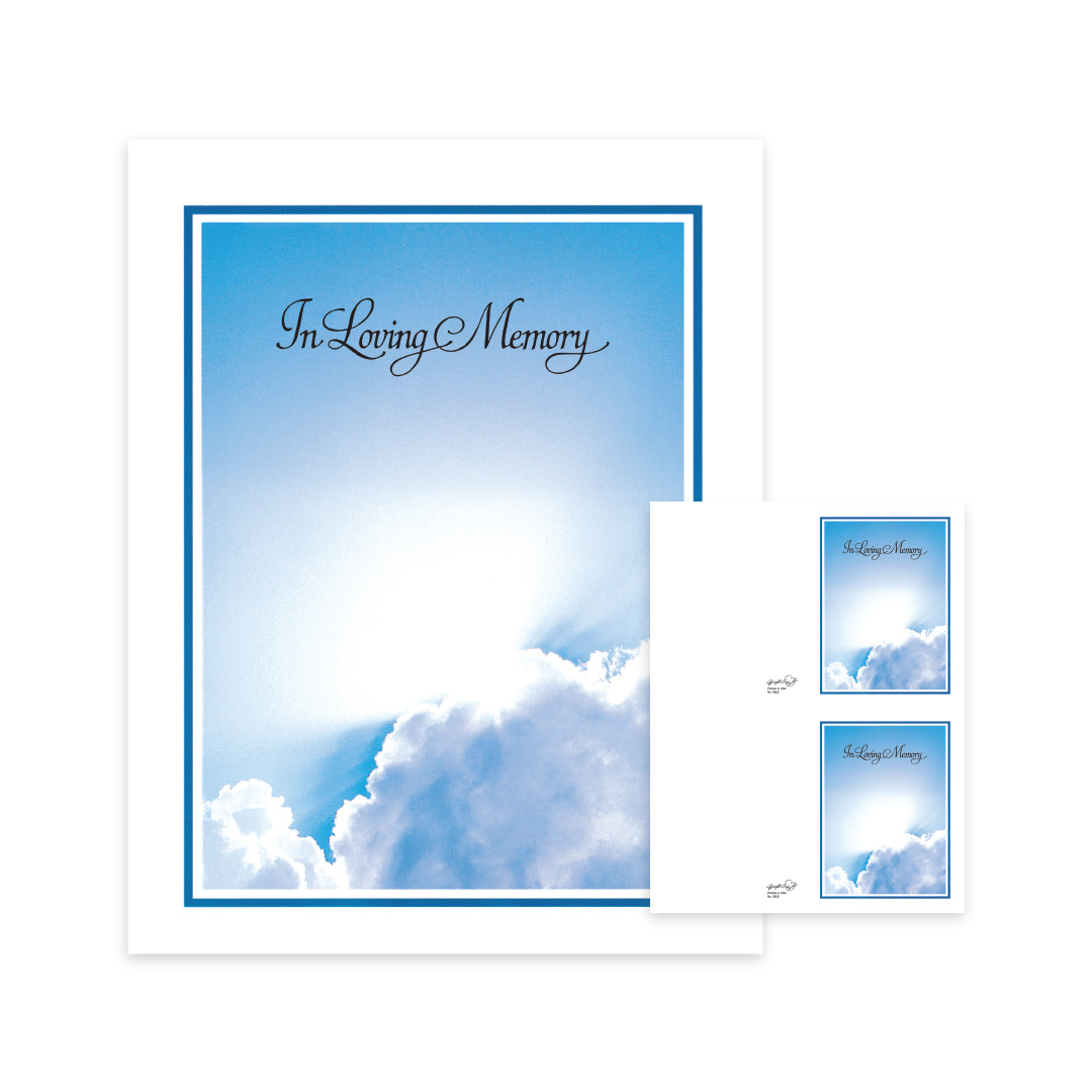 Fluffy Clouds Memorial Folders