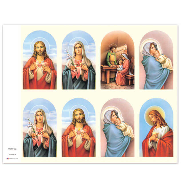 Assorted Subjects 8-up Prayer Cards