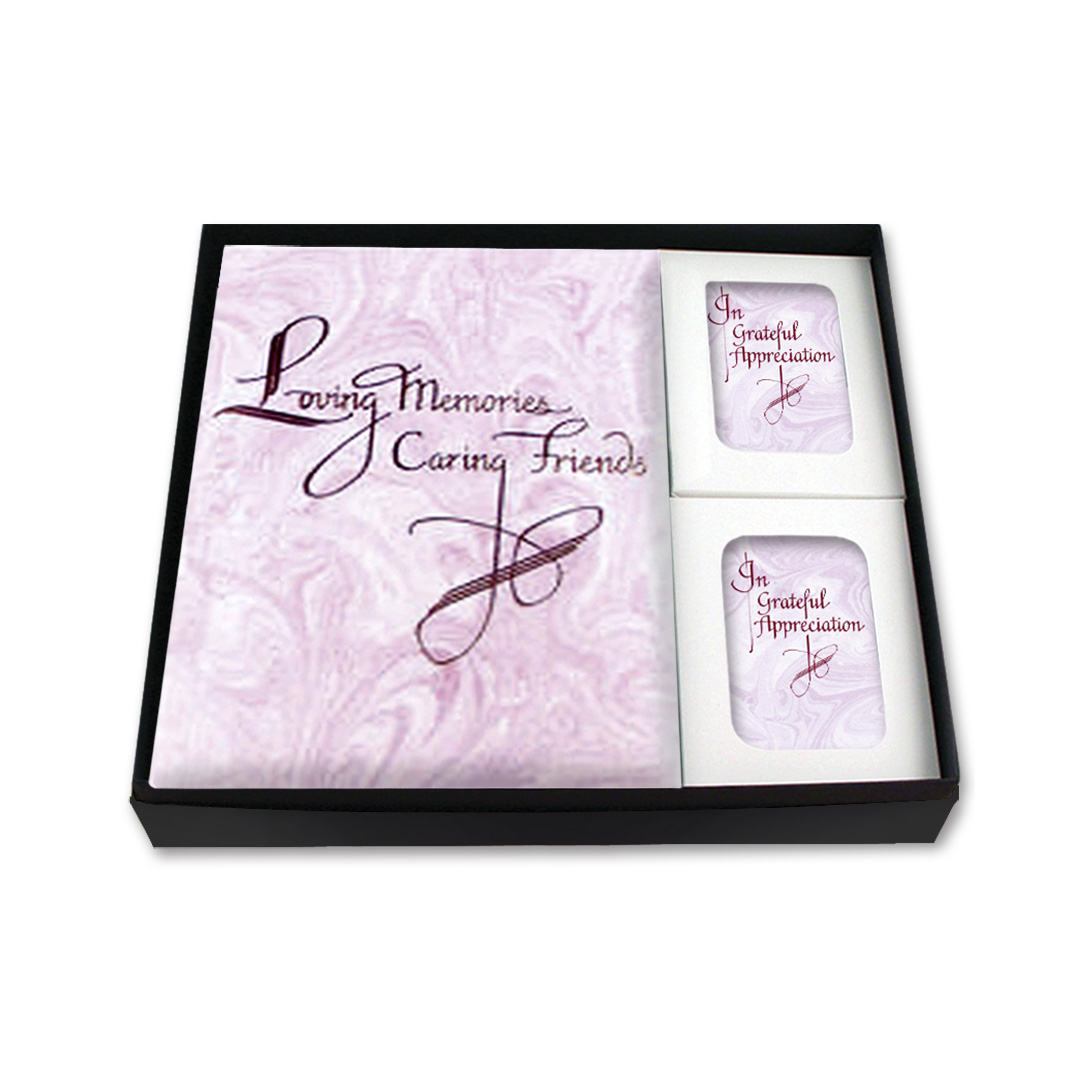 Loving Memories Caring Friends Register Book Box Set