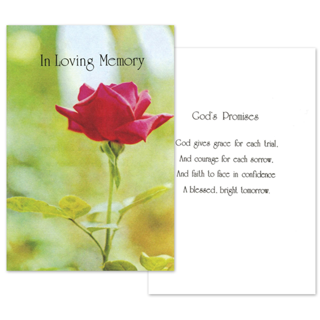 Red Rose Mid-Size Memorial Folders