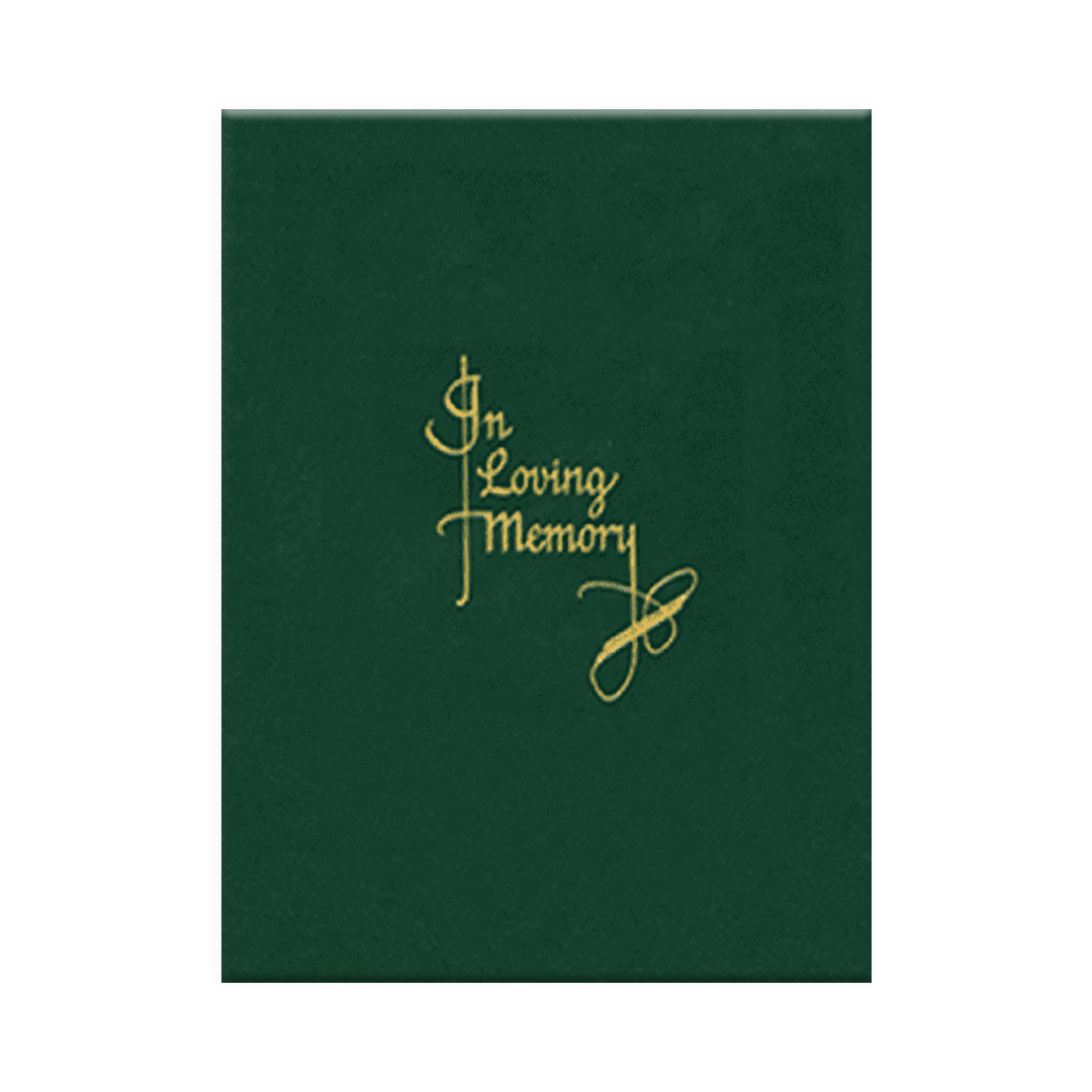 In Loving Memory Green Register Book