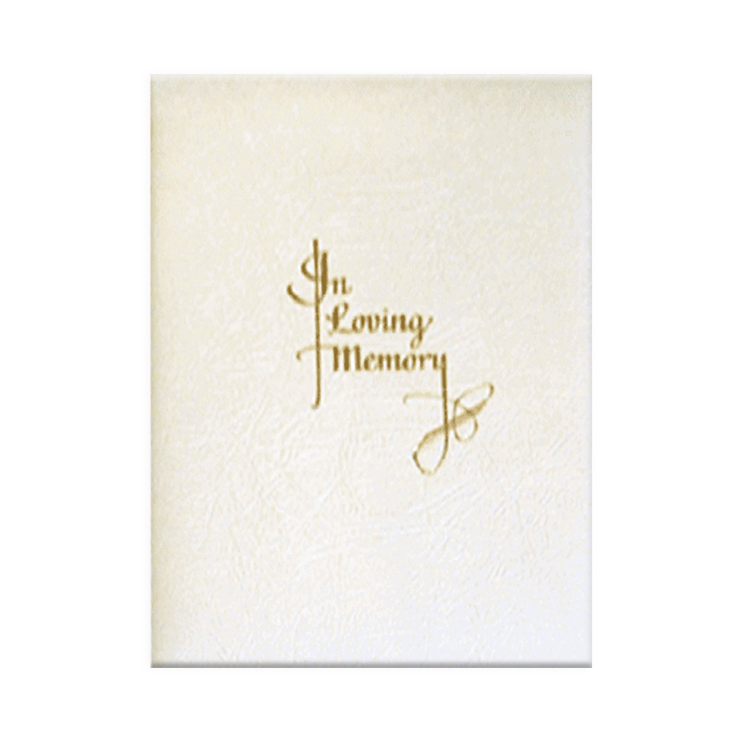 In Loving Memory White Register Book