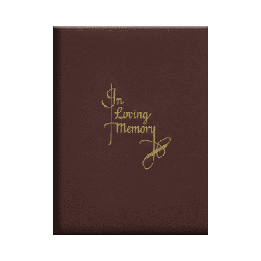 In Loving Memory Brown Register Book
