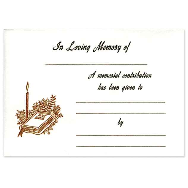 Contribution Envelopes - Memorial