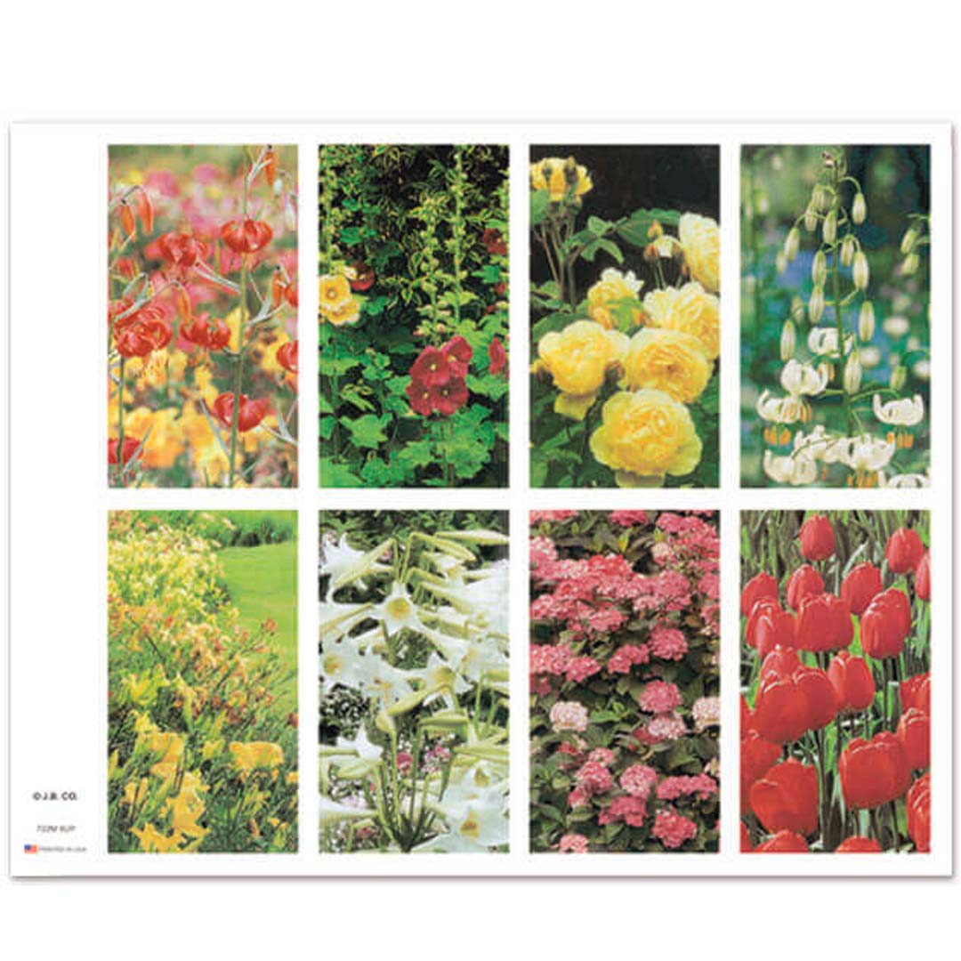 Assorted Flowers 8-up Prayer Cards