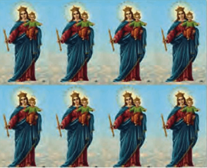 Mary Help of Christians 8 up Prayer Cards