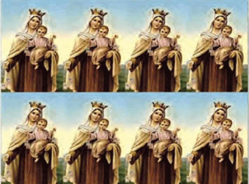 Our Lady of Mt Carmel 8-up Prayer Cards