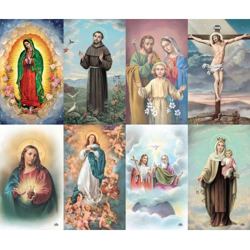 Basevi Religious Assorted Series 8-up Prayer Cards