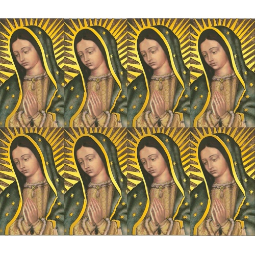 Our Lady of Guadalupe Caldo Gold Foil Series 8-up Prayer Cards