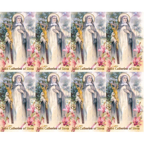 Saint Catherine of Siena 8-up Prayer Cards