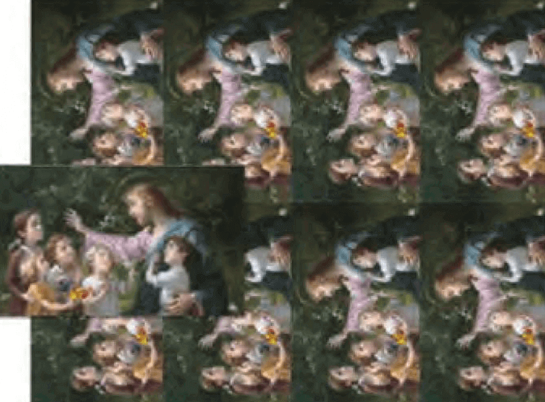 Christ with Children 8-up Prayer Cards Christ with Children 8-up Prayer Cards