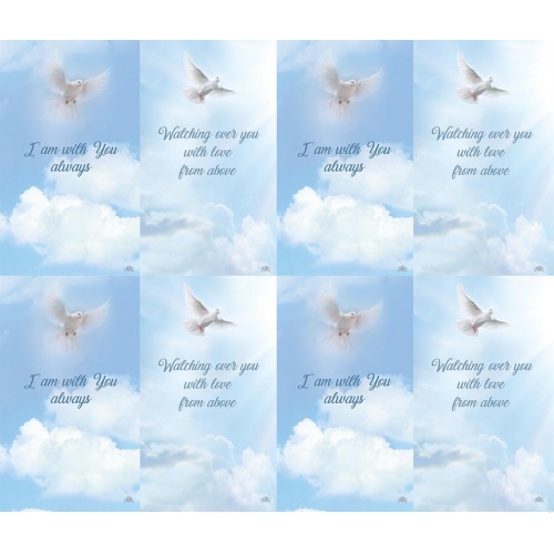 Dove in the Sky (I am with you always) 8-up Prayer Cards