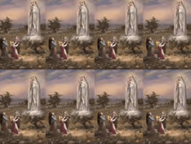 Our Lady of Fatima with Children 8-up Prayer Cards Our Lady of Fatima with Children 8-up Prayer Cards