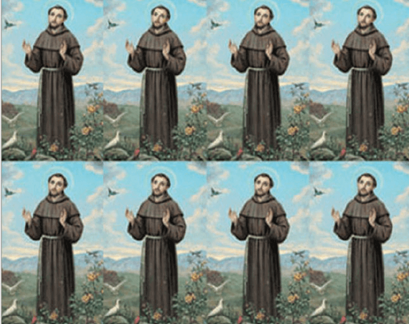 Saint Francis of Assisi Series 1 8-up Prayer Cards Saint Francis of Assisi Series 1 8-up Prayer Cards