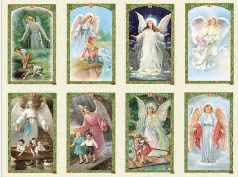 Guardian Angel Series 1 8-up Prayer Cards