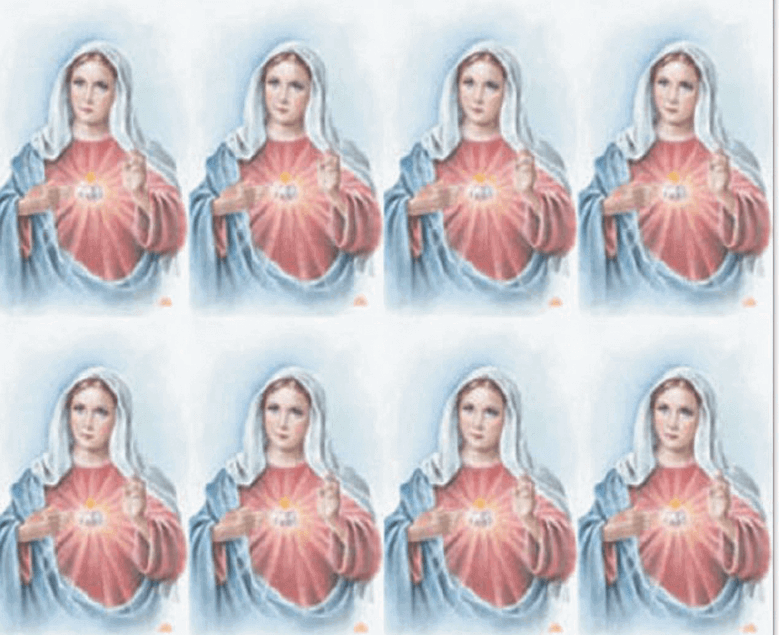 Immaculate Heart of Mary Series 2 8-up Prayer Cards Immaculate Heart of Mary Series 2 8-up Prayer Cards