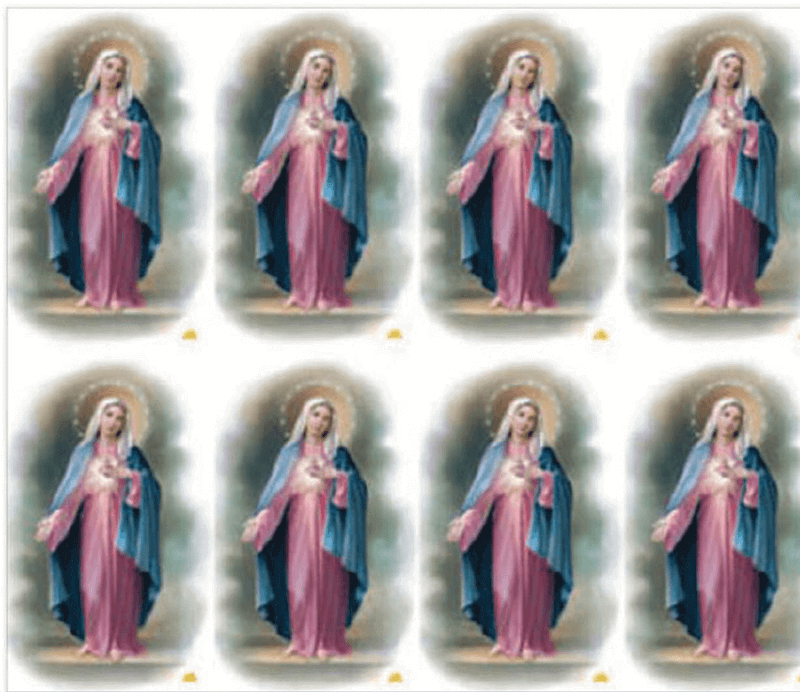Immaculate Heart of Mary Series 5 8-up Prayer Cards Immaculate Heart of Mary Series 5 8-up Prayer Cards