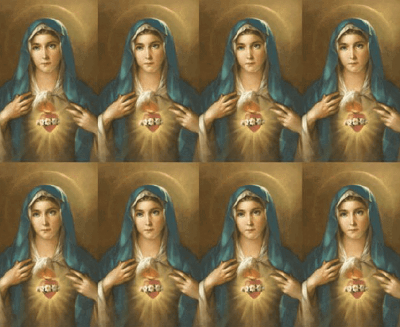 Immaculate Heart of Mary Series 6 8-up Prayer Cards Immaculate Heart of Mary Series 6 8-up Prayer Cards
