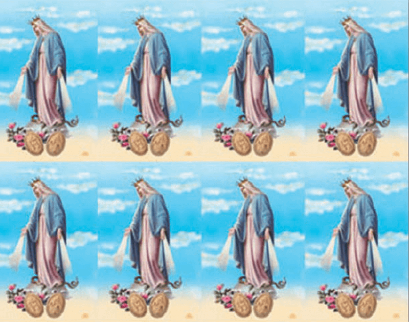 Our Lady of Grace Miraculous Medal 8-up Prayer Cards