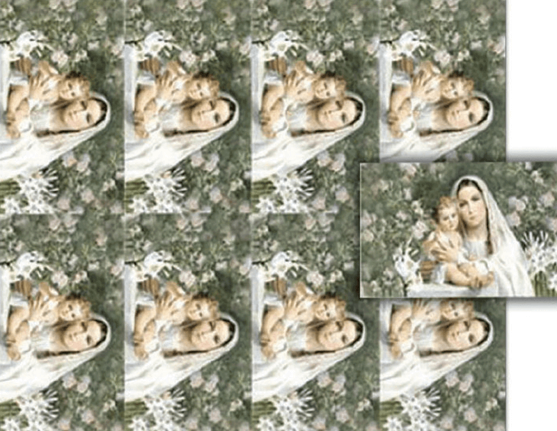 Madonna of the Lillies 8-up Prayer Cards
